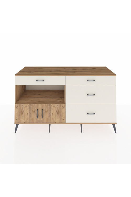 Kronos Konsol 1 Raflı 4 Çekmeceli 2 Kapaklı 176 x 59 x 99 cm Çam - Çam - Aytaşı