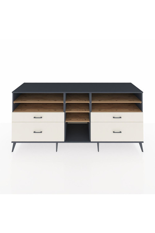 Kronos Konsol 7 Raflı 4 Çekmeceli 220 x 59 x 99 cm Antrasit - Çam - Aytaşı