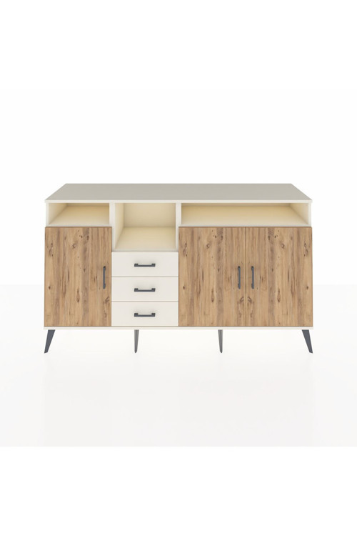 Kronos Konsol 5 Raflı 3 Çekmeceli 3 Kapaklı 176 x 59 x 99 cm Aytaşı - Çam - Aytaşı