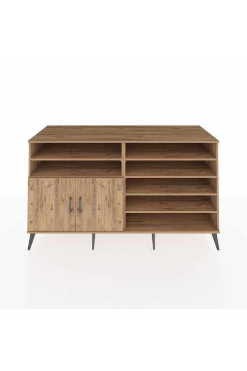 Kronos Konsol 7 Raflı 2 Kapaklı 176 x 59 x 99 cm Çam - Çam