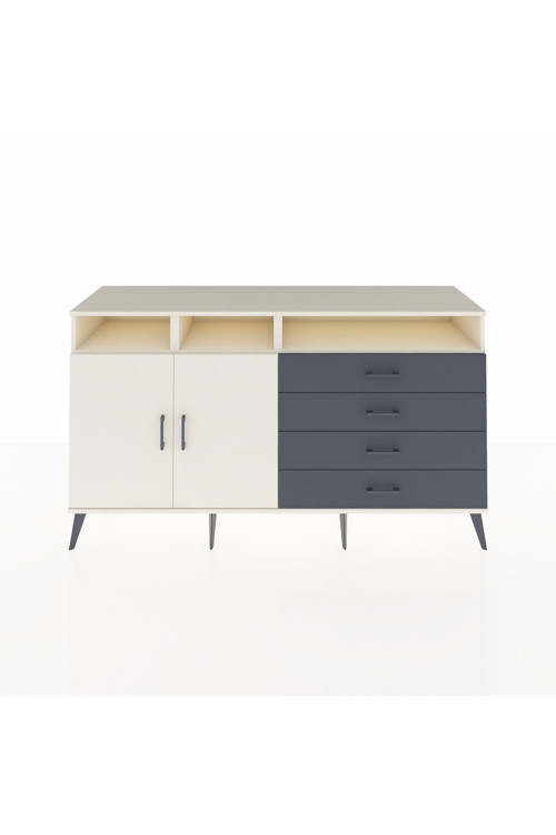 Kronos Konsol 5 Raflı 4 Çekmeceli 2 Kapaklı 176 x 59 x 99 cm Aytaşı - Aytaşı - Antrasit