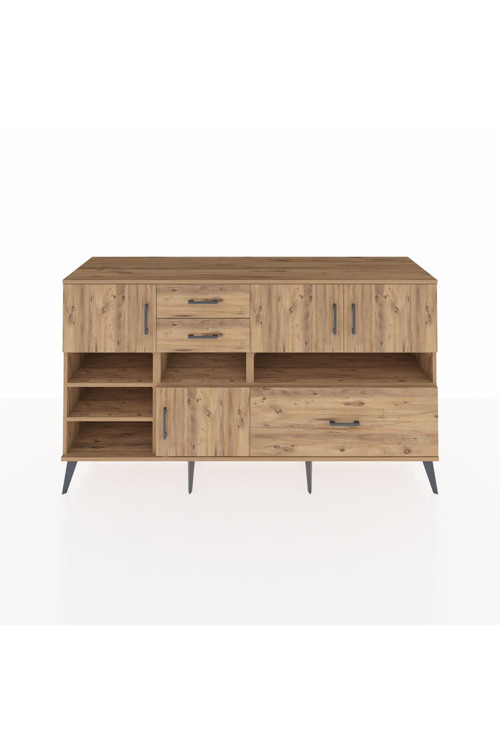 Kronos Konsol 7 Raflı 3 Çekmeceli 4 Kapaklı 176 x 59 x 99 cm Çam - Çam