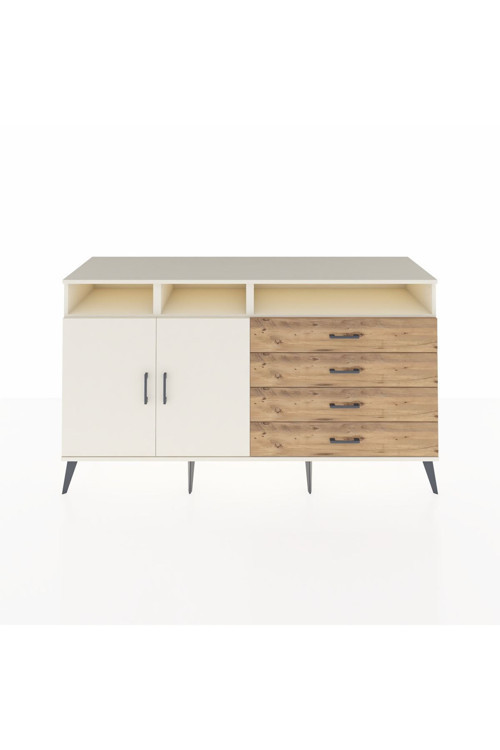 Kronos Konsol 5 Raflı 4 Çekmeceli 2 Kapaklı 176x59x99 Aytaşı-Aytaşı/Çam