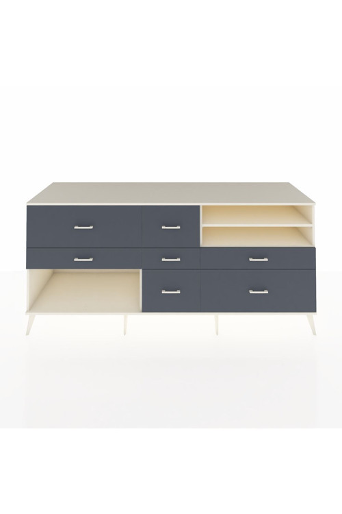 Kronos Konsol 2 Raflı 7 Çekmeceli 220x59x99 Aytaşı-Aytaşı/Antrasit