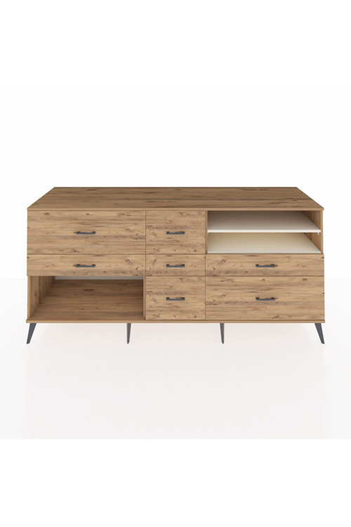 Kronos Konsol 2 Raflı 7 Çekmeceli 220 x 59 x 99 cm Çam - Aytaşı - Çam
