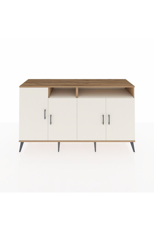 Kronos Konsol 6 Raflı 4 Kapaklı 176x59x99 Çam-Aytaşı