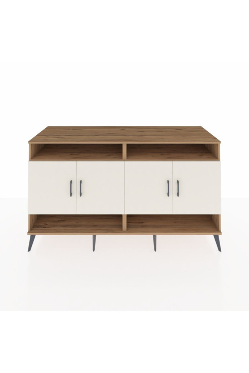 Kronos Konsol 6 Raflı 4 Kapaklı 176x59x99 Çam-Aytaşı