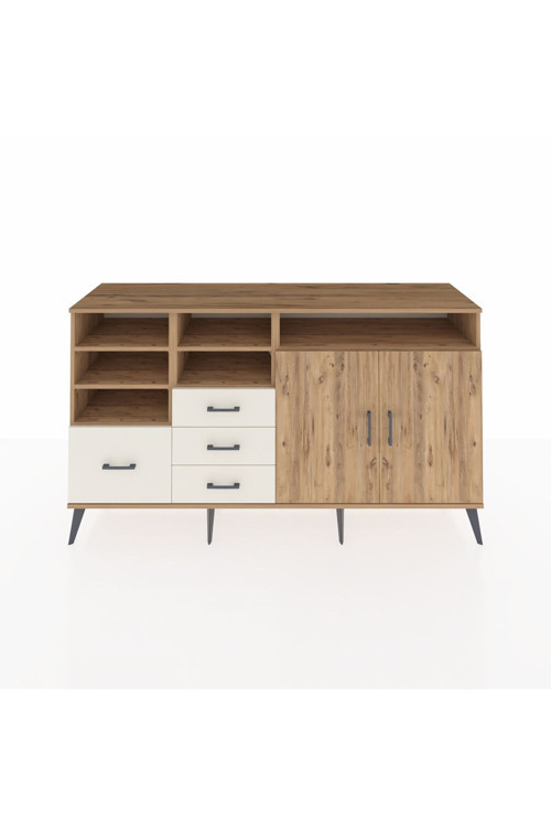 Kronos Konsol 7 Raflı 4 Çekmeceli 2 Kapaklı 176 x 59 x 99 cm Çam - Çam - Aytaşı