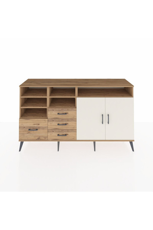 Kronos Konsol 7 Raflı 4 Çekmeceli 2 Kapaklı 176 x 59 x 99 cm Çam - Aytaşı - Çam