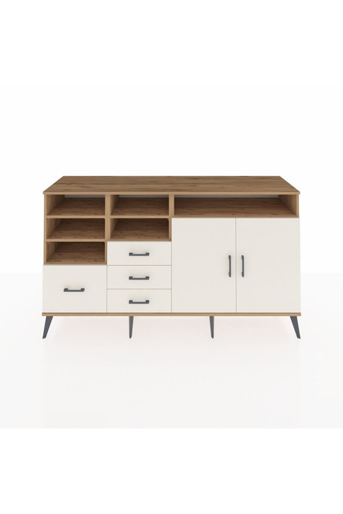 Kronos Konsol 7 Raflı 4 Çekmeceli 2 Kapaklı 176 x 59 x 99 cm Çam - Aytaşı