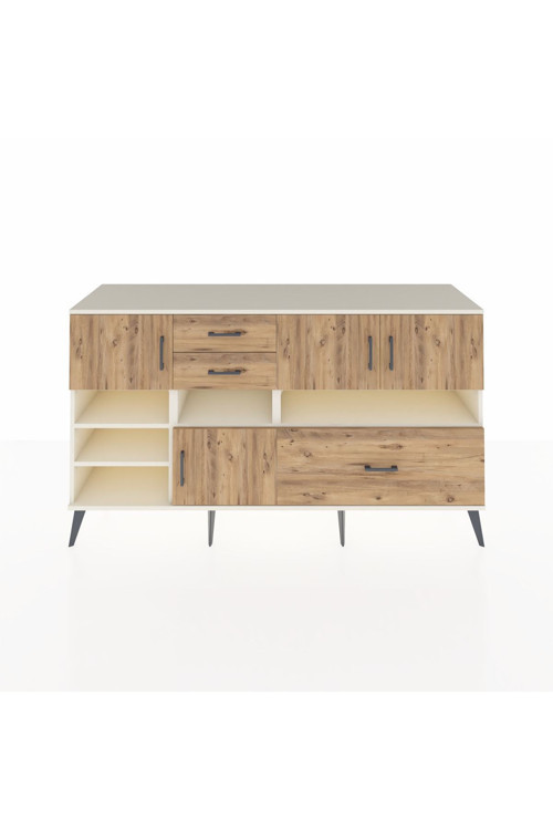 Kronos Konsol 7 Raflı 3 Çekmeceli 4 Kapaklı 176 x 59 x 99 cm Aytaşı - Çam