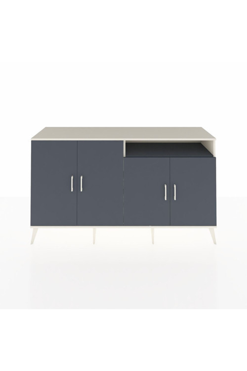 Kronos Konsol 6 Raflı 4 Kapaklı 176x59x99 Aytaşı-Antrasit