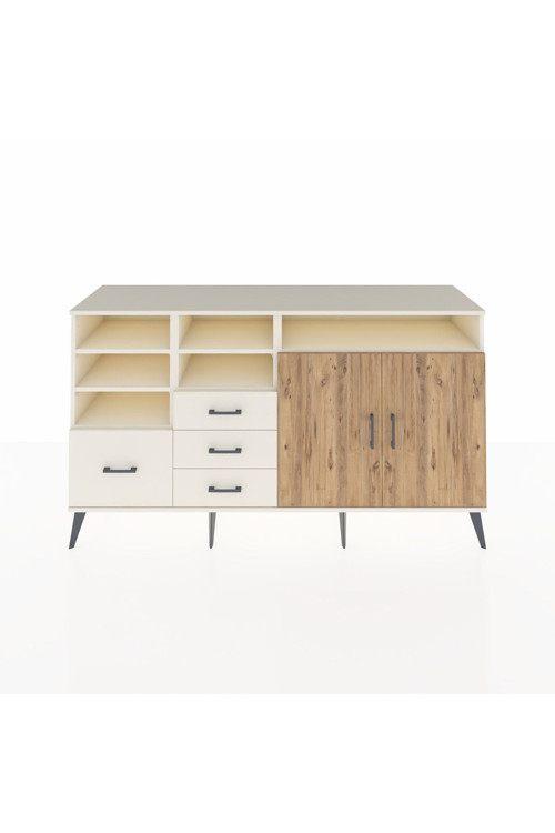 Kronos Konsol 7 Raflı 4 Çekmeceli 2 Kapaklı 176 x 59 x 99 cm Aytaşı - Çam - Aytaşı