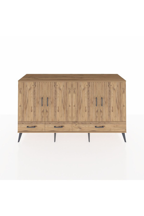 Kronos Konsol 6 Raflı 3 Çekmeceli 4 Kapaklı 176 x 59 x 99 cm Çam - Çam