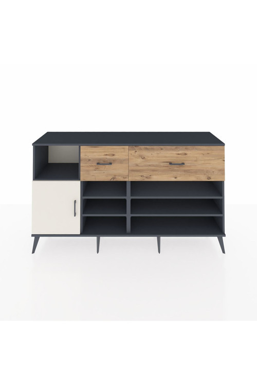 Kronos Konsol 6 Raflı 2 Çekmeceli 1 Kapaklı 176 x 59 x 99 cm Antrasit - Aytaşı - Çam