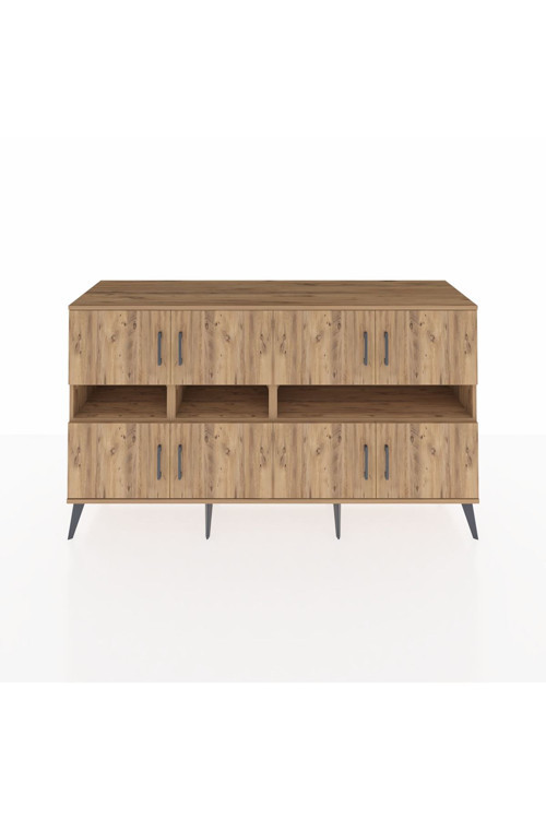 Kronos Konsol 8 Raflı 8 Kapaklı 176 x 59 x 99 cm Çam - Çam