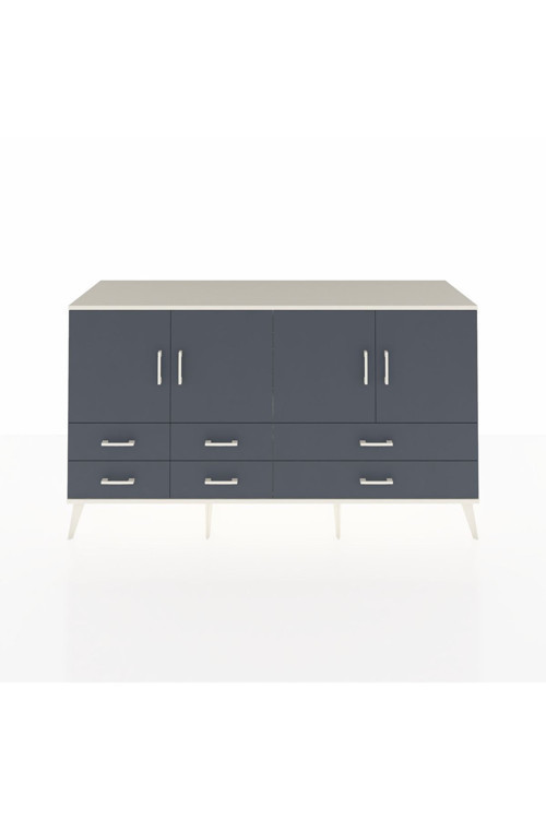 Kronos Konsol 6 Raflı 6 Çekmeceli 4 Kapaklı 176 x 59 x 99 cm Aytaşı - Antrasit