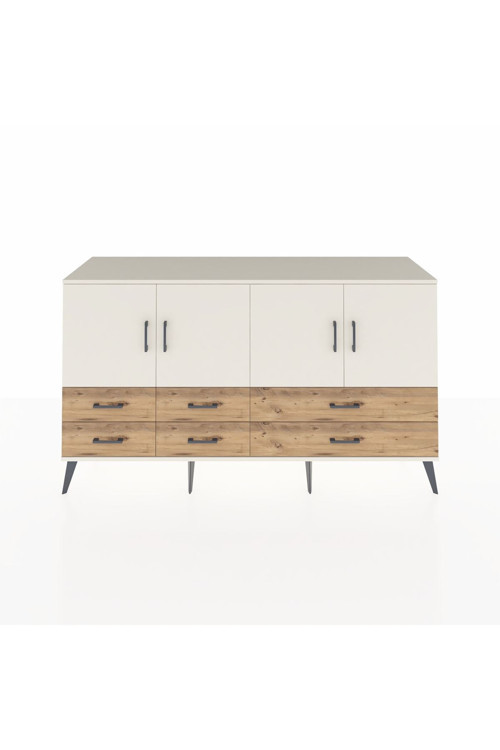 Kronos Konsol 6 Raflı 6 Çekmeceli 4 Kapaklı 176 x 59 x 99 cm Aytaşı - Aytaşı - Çam