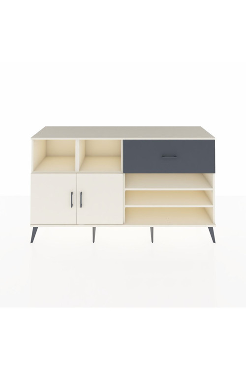 Kronos Konsol 6 Raflı 1 Çekmeceli 2 Kapaklı 176 x 59 x 99 cm Aytaşı - Aytaşı - Antrasit