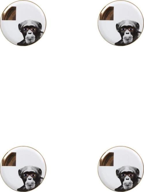 Wild Life Monkey Düz Tabak 20cm 4'lü