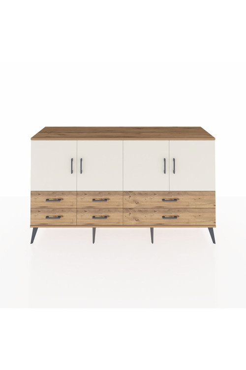 Kronos Konsol 6 Raflı 6 Çekmeceli 4 Kapaklı 176 x 59 x 99 cm Çam - Aytaşı - Çam