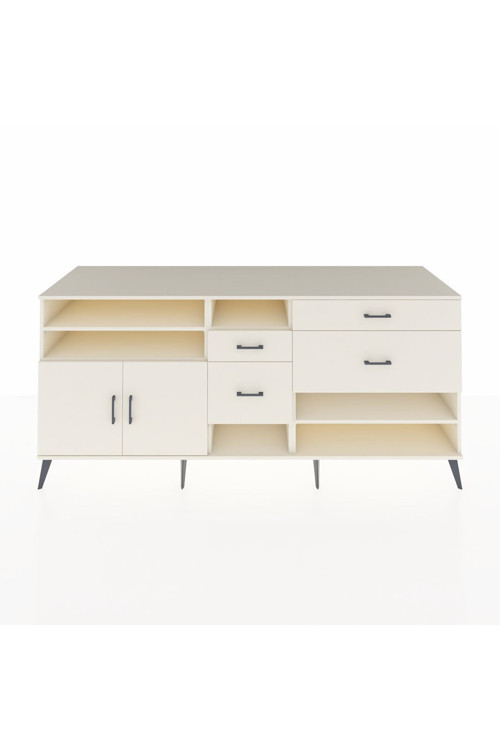 Kronos Konsol 5 Raflı 4 Çekmeceli 2 Kapaklı 220 x 59 x 99 cm Aytaşı - Aytaşı - Aytaşı