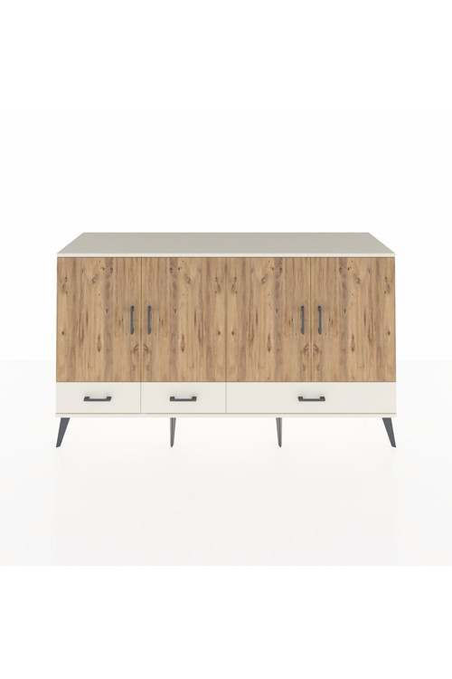 Kronos Konsol 6 Raflı 3 Çekmeceli 4 Kapaklı 176 x 59 x 99 cm Aytaşı - Çam - Aytaşı