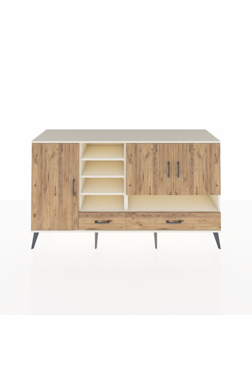 Kronos Konsol 8 Raflı 2 Çekmeceli 3 Kapaklı 176 x 59 x 99 cm Aytaşı - Çam