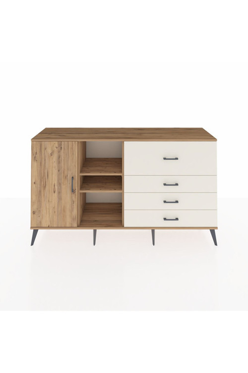 Kronos Konsol 4 Raflı 4 Çekmeceli 1 Kapaklı 176 x 59 x 99 cm Çam - Çam - Aytaşı