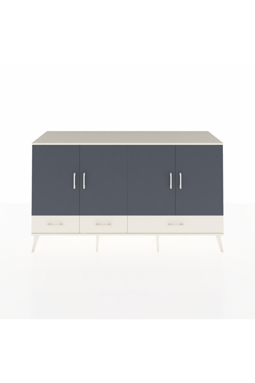 Kronos Konsol 6 Raflı 3 Çekmeceli 4 Kapaklı 176 x 59 x 99 cm Aytaşı - Antrasit - Aytaşı