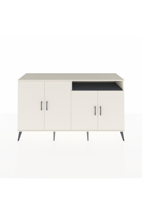 Kronos Konsol 6 Raflı 4 Kapaklı 176x59x99 Aytaşı-Aytaşı/Antrasit