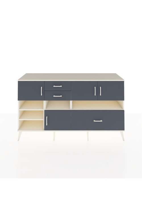 Kronos Konsol 7 Raflı 3 Çekmeceli 4 Kapaklı 176 x 59 x 99 cm Aytaşı - Antrasit