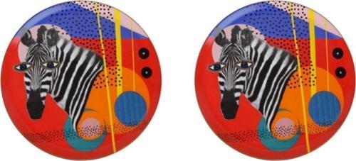 Wild Life Zebra Düz Tabak 28cm 2'li