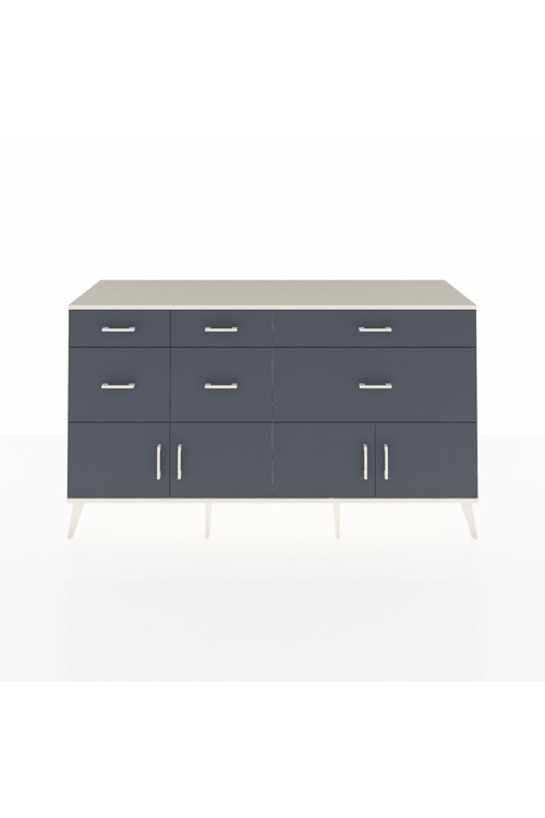 Kronos Konsol 1 Raflı 6 Çekmeceli 4 Kapaklı 176 x 59 x 99 cm Aytaşı - Antrasit