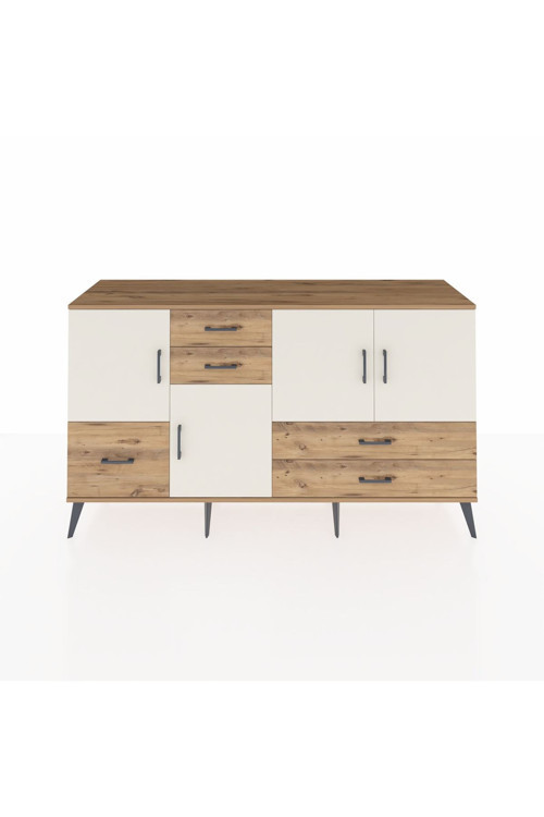 Kronos Konsol 4 Raflı 5 Çekmeceli 4 Kapaklı 176 x 59 x 99 cm Çam - Aytaşı - Çam