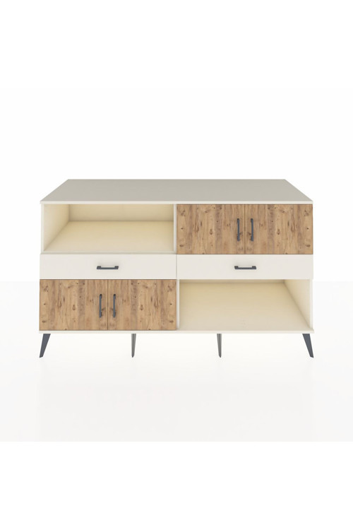 Kronos Konsol 3 Raflı 2 Çekmeceli 4 Kapaklı 176x59x99 Aytaşı-Çam/Aytaşı