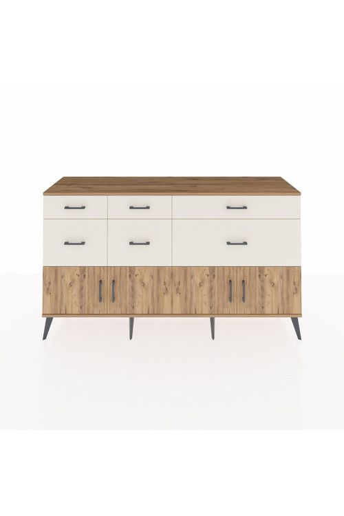 Kronos Konsol 1 Raflı 6 Çekmeceli 4 Kapaklı 176 x 59 x 99 cm Çam - Çam - Aytaşı
