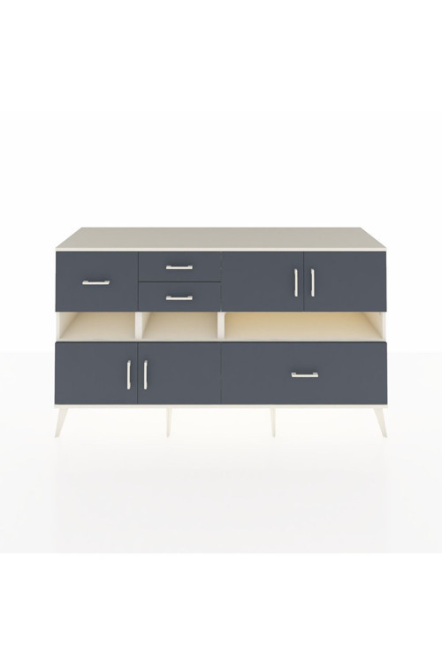 Kronos Konsol 5 Raflı 4 Çekmeceli 4 Kapaklı 176 x 59 x 99 cm Aytaşı - Antrasit