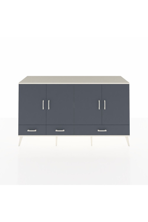 Kronos Konsol 6 Raflı 3 Çekmeceli 4 Kapaklı 176 x 59 x 99 cm Aytaşı - Antrasit