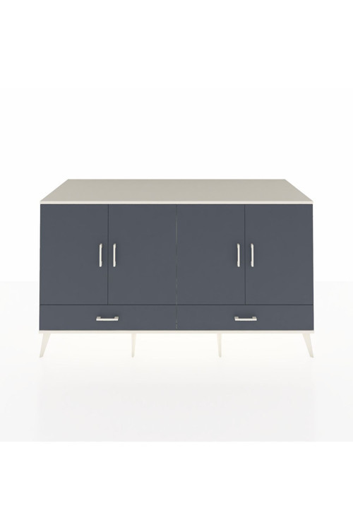 Kronos Konsol 6 Raflı 2 Çekmeceli 4 Kapaklı 176 x 59 x 99 cm Aytaşı - Antrasit