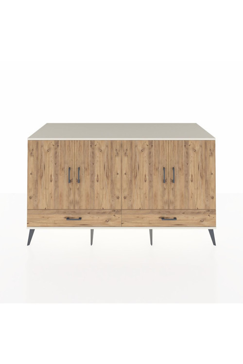Kronos Konsol 6 Raflı 2 Çekmeceli 4 Kapaklı 176 x 59 x 99 cm Aytaşı - Çam