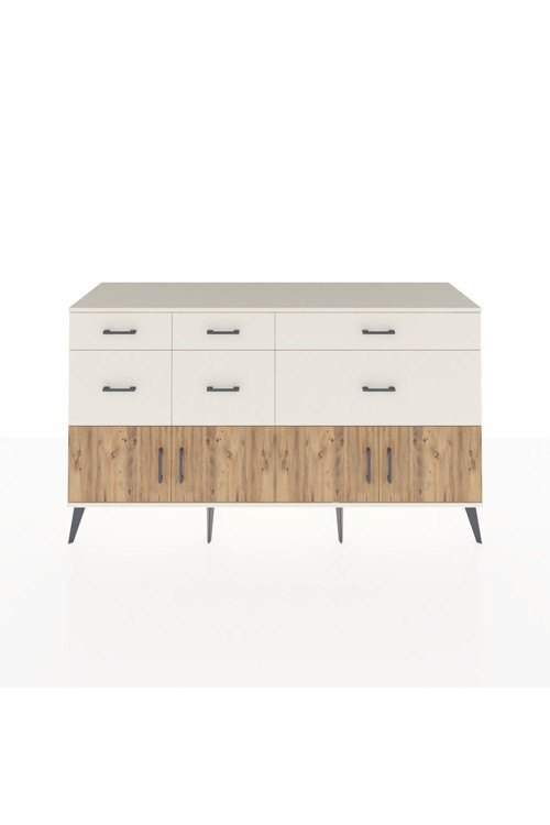 Kronos Konsol 1 Raflı 6 Çekmeceli 4 Kapaklı 176 x 59 x 99 cm Aytaşı - Çam - Aytaşı