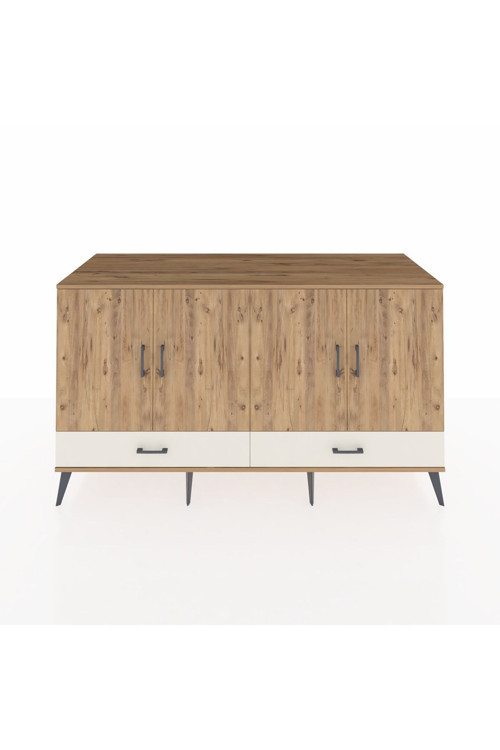 Kronos Konsol 6 Raflı 2 Çekmeceli 4 Kapaklı 176 x 59 x 99 cm Çam - Çam - Aytaşı