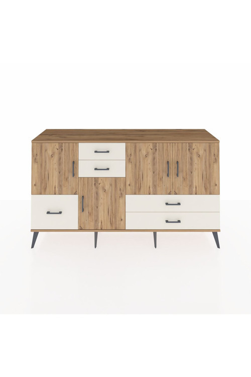 Kronos Konsol 4 Raflı 5 Çekmeceli 4 Kapaklı 176 x 59 x 99 cm Çam - Çam - Aytaşı