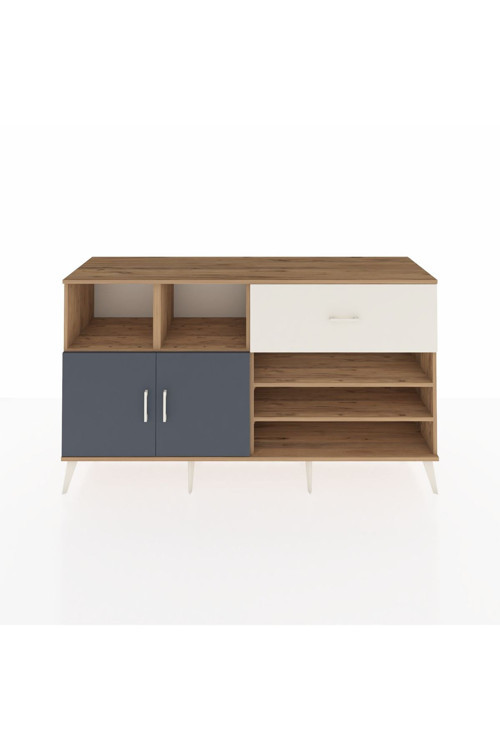 Kronos Konsol 6 Raflı 1 Çekmeceli 2 Kapaklı 176 x 59 x 99 cm Çam - Antrasit - Aytaşı