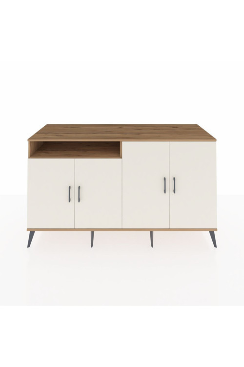 Kronos Konsol 4 Raflı 4 Kapaklı 176x59x99 Çam-Aytaşı/Çam