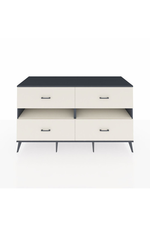 Kronos Konsol 2 Raflı 4 Çekmeceli 176 x 59 x 99 cm Antrasit - Aytaşı