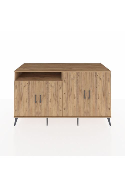 Kronos Konsol 4 Raflı 4 Kapaklı 176 x 59 x 99 cm Çam - Çam