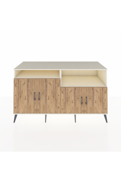 Kronos Konsol 4 Raflı 4 Kapaklı 176 x 59 x 99 cm Aytaşı - Çam - Aytaşı
