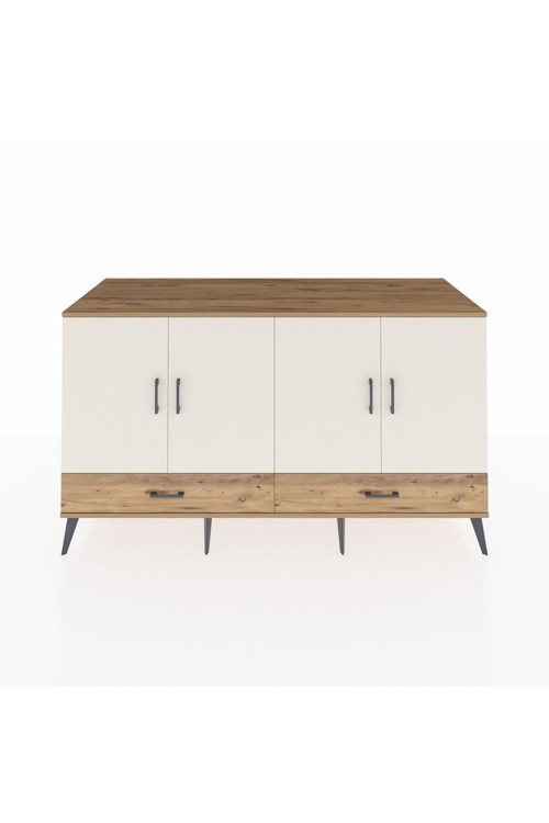 Kronos Konsol 6 Raflı 2 Çekmeceli 4 Kapaklı 176 x 59 x 99 cm Çam - Aytaşı - Çam